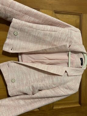 Tailored Pink Tweed Women's Blazer